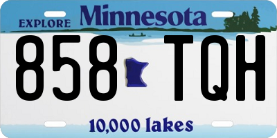 MN license plate 858TQH