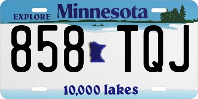 MN license plate 858TQJ
