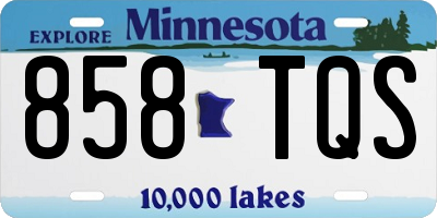 MN license plate 858TQS