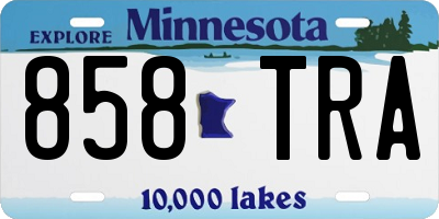 MN license plate 858TRA