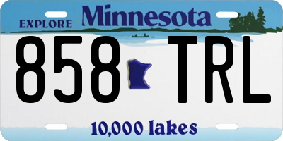 MN license plate 858TRL
