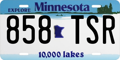 MN license plate 858TSR