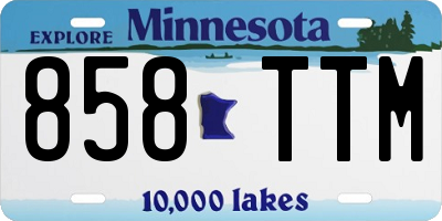 MN license plate 858TTM