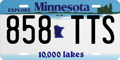 MN license plate 858TTS