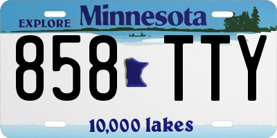 MN license plate 858TTY