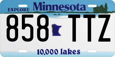 MN license plate 858TTZ