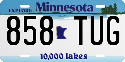 MN license plate 858TUG