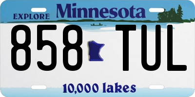 MN license plate 858TUL