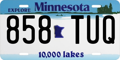 MN license plate 858TUQ