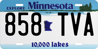 MN license plate 858TVA