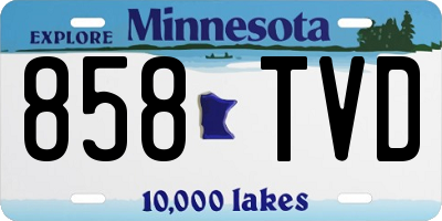 MN license plate 858TVD