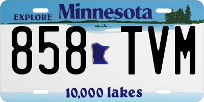 MN license plate 858TVM