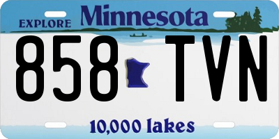 MN license plate 858TVN