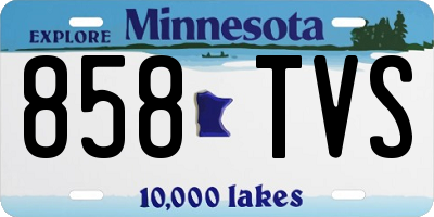 MN license plate 858TVS