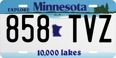 MN license plate 858TVZ