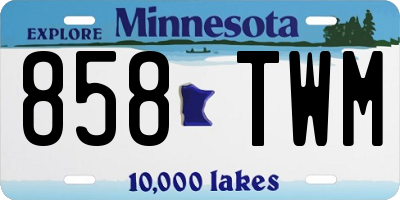 MN license plate 858TWM