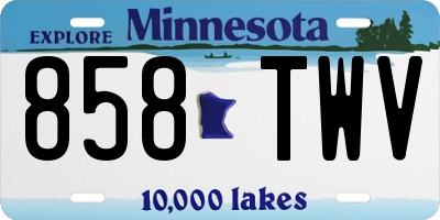 MN license plate 858TWV
