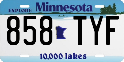 MN license plate 858TYF