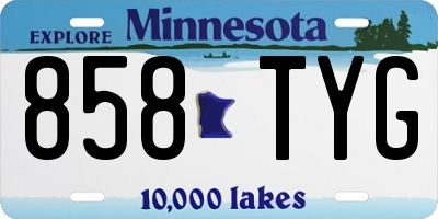 MN license plate 858TYG