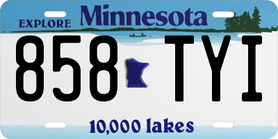 MN license plate 858TYI