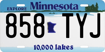 MN license plate 858TYJ