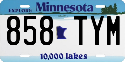 MN license plate 858TYM