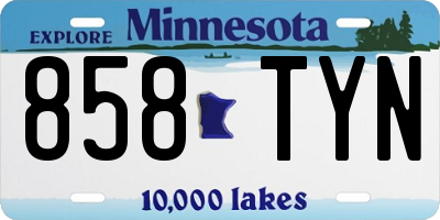 MN license plate 858TYN