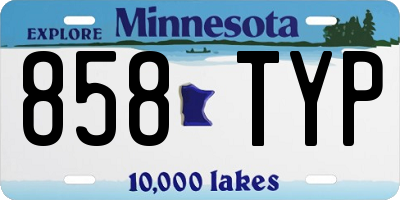 MN license plate 858TYP