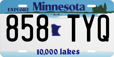 MN license plate 858TYQ
