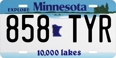 MN license plate 858TYR