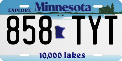 MN license plate 858TYT