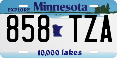 MN license plate 858TZA