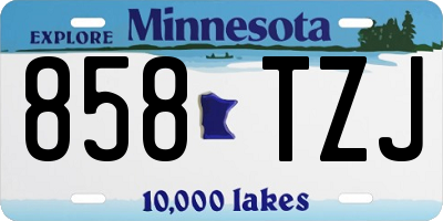 MN license plate 858TZJ