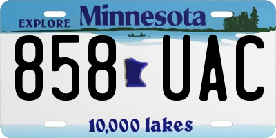 MN license plate 858UAC