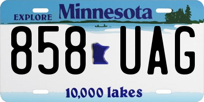 MN license plate 858UAG