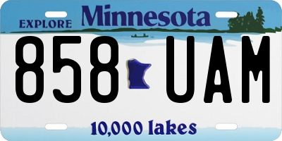 MN license plate 858UAM