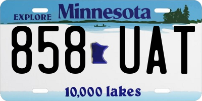 MN license plate 858UAT