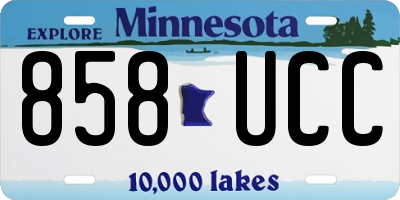 MN license plate 858UCC