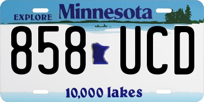 MN license plate 858UCD
