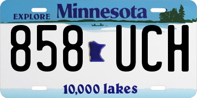 MN license plate 858UCH