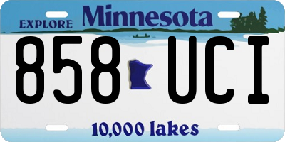 MN license plate 858UCI