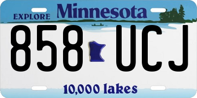 MN license plate 858UCJ