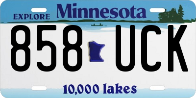 MN license plate 858UCK