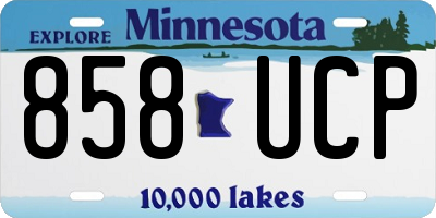 MN license plate 858UCP