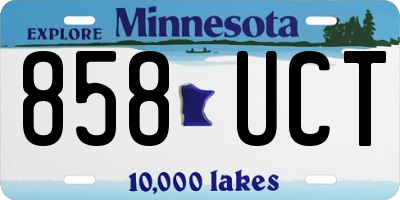 MN license plate 858UCT