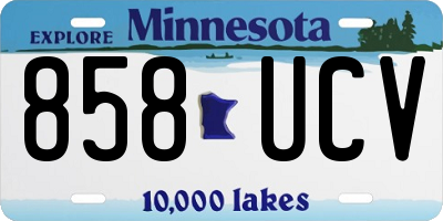 MN license plate 858UCV