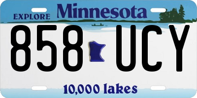 MN license plate 858UCY