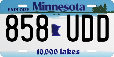 MN license plate 858UDD