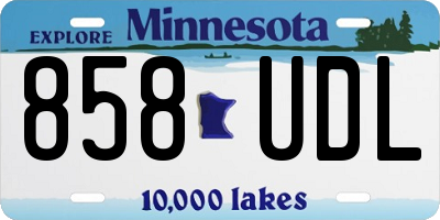MN license plate 858UDL