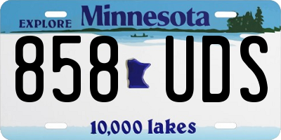 MN license plate 858UDS